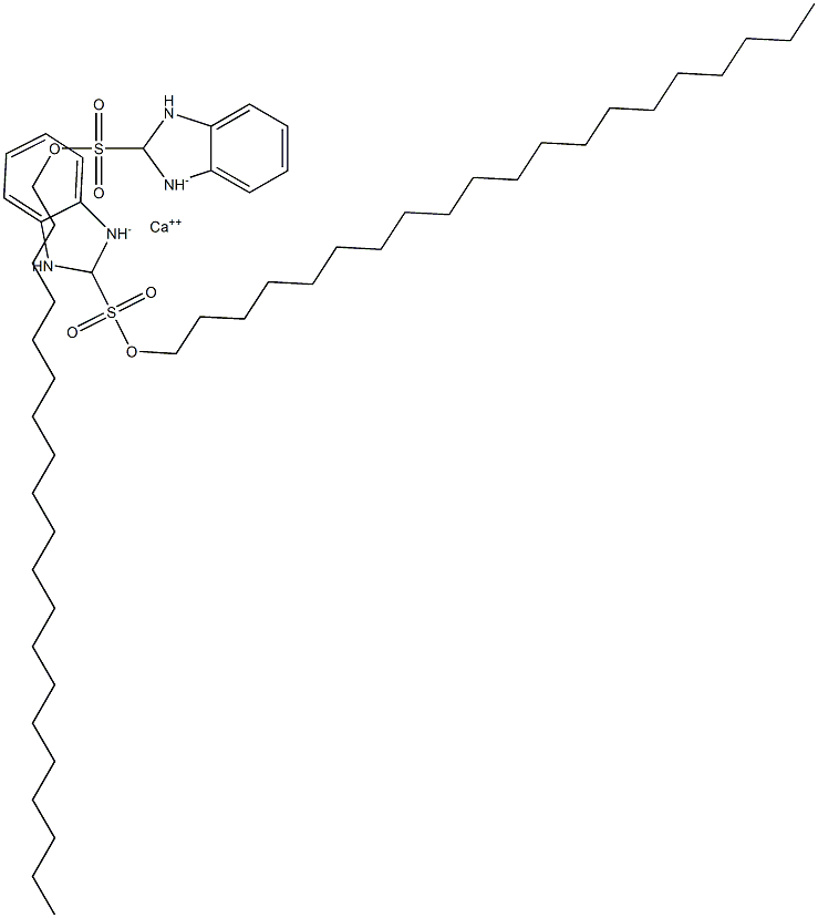 Bis(2,3-dihydro-2-icosyl-1H-benzimidazole-2-sulfonic acid)calcium salt,,结构式