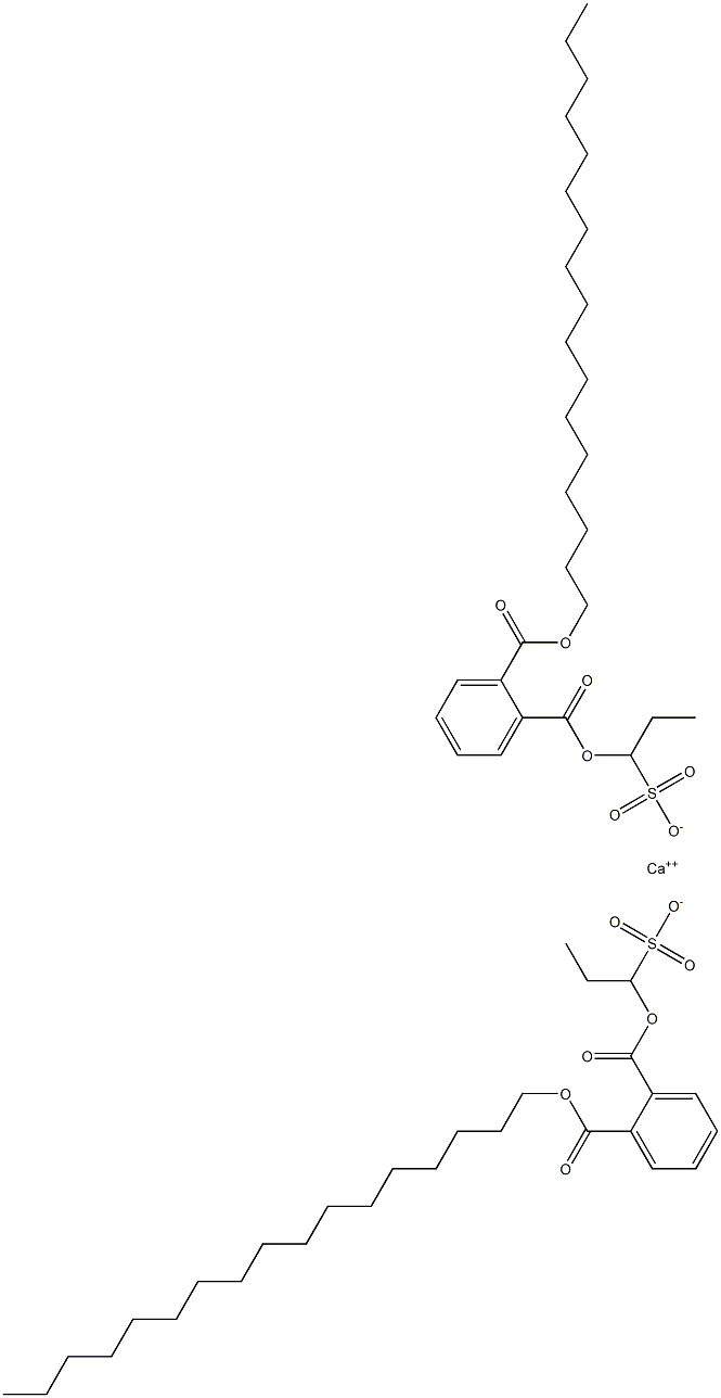 Bis[1-[(2-heptadecyloxycarbonylphenyl)carbonyloxy]propane-1-sulfonic acid]calcium salt 结构式
