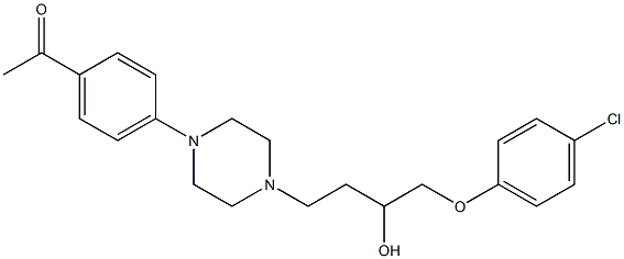  4'-[4-[3-Hydroxy-4-(4-chlorophenoxy)butyl]-1-piperazinyl]acetophenone