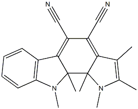 1,10,10a,10b-Tetrahydro-1,2,3,10,10a,10b-hexamethylpyrrolo[2,3-a]carbazole-4,5-dicarbonitrile Structure