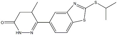 4,5-Dihydro-5-methyl-6-[2-[isopropylthio]benzothiazol-5-yl]pyridazin-3(2H)-one,,结构式