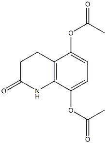 5,8-Diacetoxy-3,4-dihydro-2(1H)-quinolinone Struktur