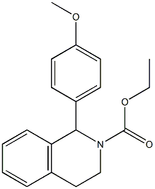 1-(4-Methoxyphenyl)-1,2,3,4-tetrahydroisoquinoline-2-carboxylic acid ethyl ester,,结构式