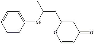 2-[2-(Phenylseleno)propyl]-2,3-dihydro-4H-pyran-4-one Struktur