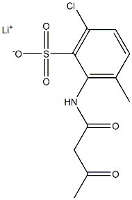 2-(Acetoacetylamino)-6-chloro-3-methylbenzenesulfonic acid lithium salt,,结构式