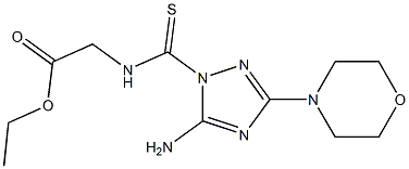 N-[5-Amino-3-morpholino-1H-1,2,4-triazol-1-yl(thiocarbonyl)]glycine ethyl ester Structure