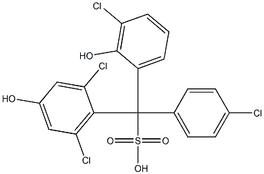 (4-Chlorophenyl)(3-chloro-2-hydroxyphenyl)(2,6-dichloro-4-hydroxyphenyl)methanesulfonic acid