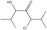 3-Chloro-5-hydroxy-2,6-dimethyl-4-heptanone Structure