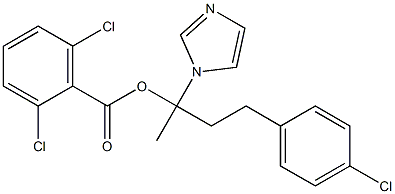 2,6-ジクロロ安息香酸1-(1H-イミダゾール-1-イル)メチル-3-(4-クロロフェニル)プロピル 化学構造式