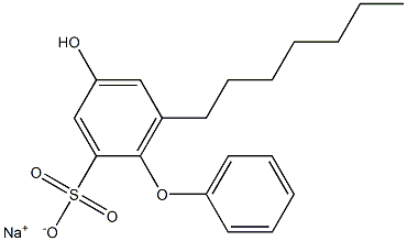 4-Hydroxy-6-heptyl[oxybisbenzene]-2-sulfonic acid sodium salt Struktur