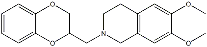 1,2,3,4-Tetrahydro-6,7-dimethoxy-2-[[(2,3-dihydro-1,4-benzodioxin)-2-yl]methyl]isoquinoline Structure