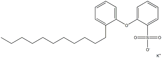 2-(2-ウンデシルフェノキシ)ベンゼンスルホン酸カリウム 化学構造式