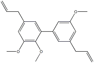 2',3,3'-Trimethoxy-5,5'-di(2-propenyl)-1,1'-biphenyl,,结构式