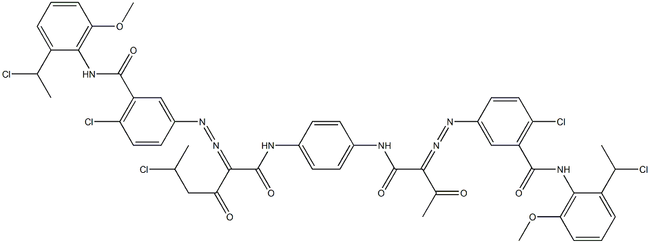 3,3'-[2-(1-Chloroethyl)-1,4-phenylenebis[iminocarbonyl(acetylmethylene)azo]]bis[N-[2-(1-chloroethyl)-6-methoxyphenyl]-6-chlorobenzamide]