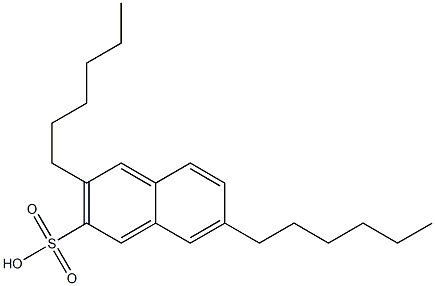 3,7-Dihexyl-2-naphthalenesulfonic acid Struktur