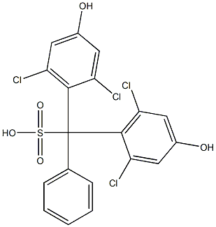 Bis(2,6-dichloro-4-hydroxyphenyl)phenylmethanesulfonic acid 结构式