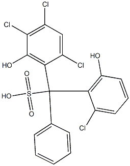 (2-Chloro-6-hydroxyphenyl)(2,4,5-trichloro-6-hydroxyphenyl)phenylmethanesulfonic acid,,结构式