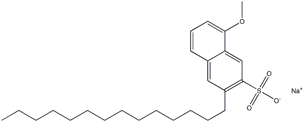 8-Methoxy-3-tetradecyl-2-naphthalenesulfonic acid sodium salt,,结构式