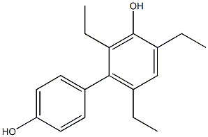 2,4,6-Triethyl-1,1'-biphenyl-3,4'-diol,,结构式