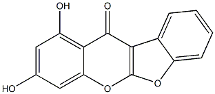1,3-Dihydroxy-11H-benzofuro[2,3-b][1]benzopyran-11-one Structure