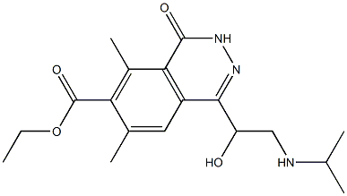 6,8-Dimethyl-4-[1-hydroxy-2-(isopropylamino)ethyl]-1-oxo-1,2-dihydrophthalazine-7-carboxylic acid ethyl ester Structure
