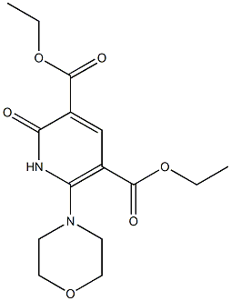6-モルホリノ-1,2-ジヒドロ-2-オキソピリジン-3,5-ジカルボン酸ジエチル 化学構造式