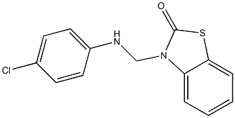 3-[(4-Chlorophenylamino)methyl]benzothiazol-2(3H)-one Structure