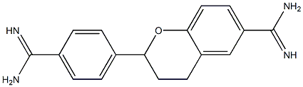 4-[(6-Amidino-3,4-dihydro-2H-1-benzopyran)-2-yl]benzamidine,,结构式