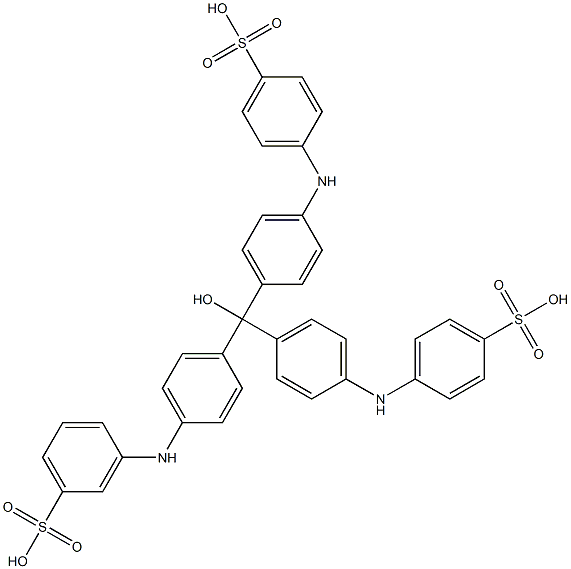 3-[4-[Bis[4-(4-sulfoanilino)phenyl]hydroxymethyl]anilino]benzenesulfonic acid