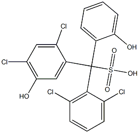(2,6-Dichlorophenyl)(2,4-dichloro-5-hydroxyphenyl)(2-hydroxyphenyl)methanesulfonic acid Structure