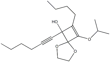 8-Isopropyloxy-7-butyl-6-(1-hexynyl)-1,4-dioxaspiro[4.3]oct-7-en-6-ol Structure