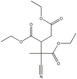 1-Cyano-1-methylpropane-1,2,3-tricarboxylic acid triethyl ester Structure