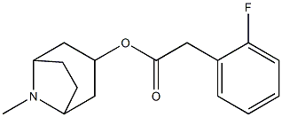 2-フルオロベンゼン酢酸8-メチル-8-アザビシクロ[3.2.1]オクタン-3-イル 化学構造式