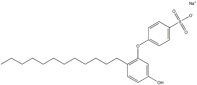 3'-Hydroxy-6'-dodecyl[oxybisbenzene]-4-sulfonic acid sodium salt,,结构式