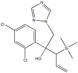 1-(2,4-ジクロロフェニル)-1-[1-(トリメチルシリル)-2-プロペニル]-2-(1H-1,2,4-トリアゾール-1-イル)エタノール 化学構造式