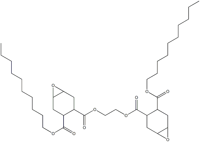 Bis[2-(decyloxycarbonyl)-4,5-epoxy-1-cyclohexanecarboxylic acid]ethylene ester Structure