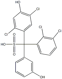 (2,3-Dichlorophenyl)(2,5-dichloro-4-hydroxyphenyl)(3-hydroxyphenyl)methanesulfonic acid Structure