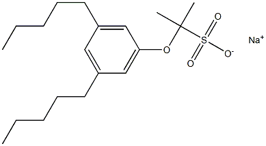 2-(3,5-Dipentylphenoxy)propane-2-sulfonic acid sodium salt 结构式