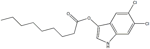 Nonanoic acid 5,6-dichloro-1H-indol-3-yl ester Structure