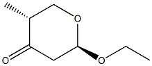 (2R,5R)-2-Ethoxy-5-methyl-2,3,5,6-tetrahydro-4H-pyran-4-one Struktur