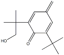 6-tert-Butyl-2-(2-hydroxy-1,1-dimethylethyl)-4-methylene-2,5-cyclohexadien-1-one,,结构式