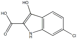 6-Chloro-3-hydroxy-1H-indole-2-carboxylic acid Struktur