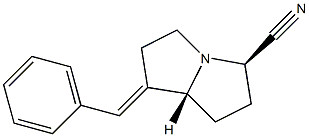 (5R,7aR)-1-Benzylidene-5-cyanohexahydro-1H-pyrrolizine,,结构式