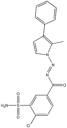 N-[2-Methyl-3-phenylpyrrolizino]-4-chloro-3-sulfamoylbenzamide Struktur