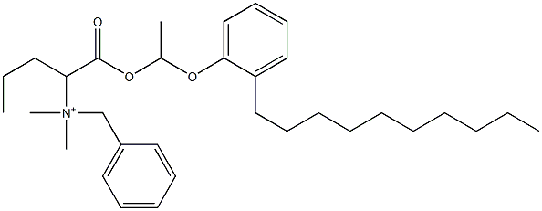 N,N-Dimethyl-N-benzyl-N-[1-[[1-(2-decylphenyloxy)ethyl]oxycarbonyl]butyl]aminium 结构式