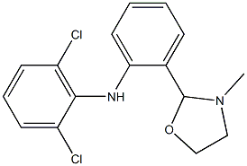 2-[o-(2,6-Dichloroanilino)phenyl]-3-methyloxazolidine Structure