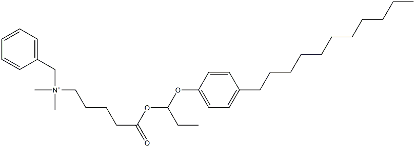 N,N-Dimethyl-N-benzyl-N-[4-[[1-(4-undecylphenyloxy)propyl]oxycarbonyl]butyl]aminium Structure