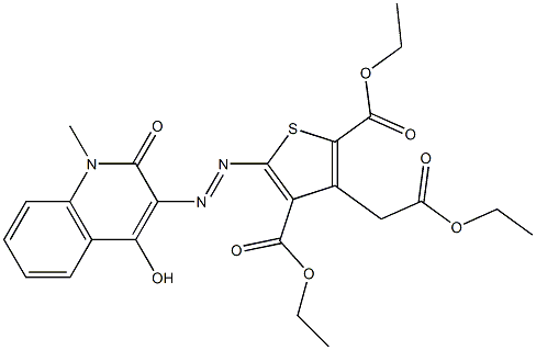  5-[[(1,2-Dihydro-4-hydroxy-1-methyl-2-oxoquinolin)-3-yl]azo]-2,4-bis(ethoxycarbonyl)-3-thiopheneacetic acid ethyl ester