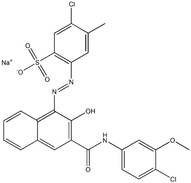 3-Chloro-4-methyl-6-[[3-[[(4-chloro-3-methoxyphenyl)amino]carbonyl]-2-hydroxy-1-naphtyl]azo]benzenesulfonic acid sodium salt