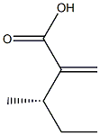 [S,(+)]-3-メチル-2-メチレン吉草酸 化学構造式